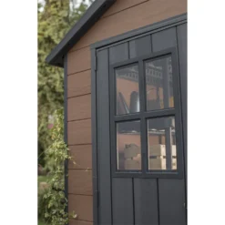 Keter Newton 7.5 X 11ft Outdoor Plastic Garden Storage Shed - Brown -Shed And Soil Sales 12833045 1724843485146046