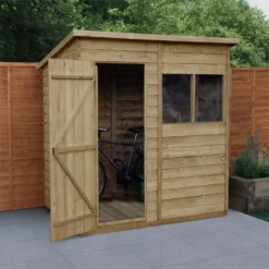 Forest 6 X 4ft Overlap Pressure Treated Pent Shed -Shed And Soil Sales 12833288 1344833197916585