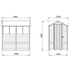 Forest 6 X 4ft Overlap Pressure Treated Apex Shed- 4 Window -Shed And Soil Sales 12833289 2434833201959823