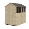 Forest 6 X 4ft Overlap Pressure Treated Apex Shed- 4 Window 2 Forest 6 X 4ft Overlap Pressure Treated Apex Shed- 4 Window -Shed And Soil Sales 12833289 4934831955359572