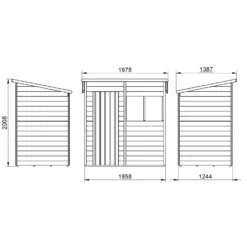 Forest 6 X 4ft Overlap Pressure Treated Pent Shed -incl. Installation 18 Forest 6 X 4ft Overlap Pressure Treated Pent Shed -incl. Installation -Shed And Soil Sales 12833306 1064833202305090