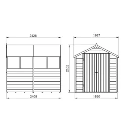 Forest 6 X 4ft Overlap Pressure Treated Apex Shed - Double Door 4 Windows - Incl. Installation 18 Forest 6 X 4ft Overlap Pressure Treated Apex Shed - Double Door 4 Windows - Incl. Installation -Shed And Soil Sales 12833313 1394833202169952
