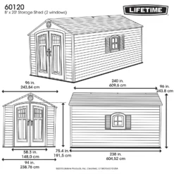 Lifetime 8 X 20 Ft Outdoor Storage Shed -Shed And Soil Sales 12836592 5145012583846294