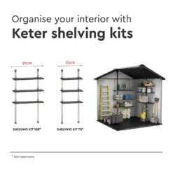 Keter Oakland 7.5 X 7ft Outdoor Garden Apex Storage Shed - Grey -Shed And Soil Sales 12840574 4715036179350714