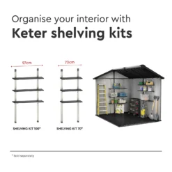 Keter Oakland 7.5 X 9ft Outdoor Garden Apex Storage Shed - Grey -Shed And Soil Sales 12840578 1635036179845699