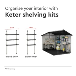 Keter Oakland 7.5 X 11ft Outdoor Garden Apex Storage Shed - Grey -Shed And Soil Sales 12840580 1505036179792632