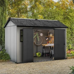 Keter Oakland 11 X 7.5ft Outdoor Garden Apex Storage Shed - Grey -Shed And Soil Sales 12840588 2825036179562211