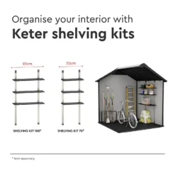 Keter Premier 7 X 7ft Outdoor Garden Apex Storage Shed - Grey -Shed And Soil Sales 12882034 9065036180642424