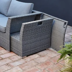 Bambrick 6 Seater Grey Rattan Garden Sofa Set -Shed And Soil Sales 12882317 1254931176778175