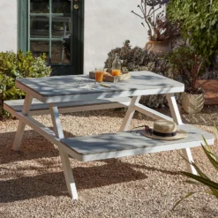 Picnic Bench - White & Grey -Shed And Soil Sales 12885210 1454853415433776