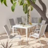 Malindi 6 Seater Garden Dining Set - Grey -Shed And Soil Sales 12887812 1144843280529303