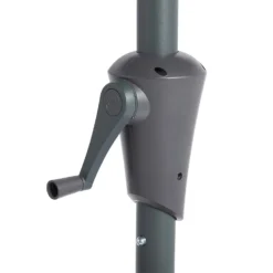 None 2.7m Crank & Tilt Parasol Dark Grey - Dia. 38mm -Shed And Soil Sales 12888563 2734843674675537
