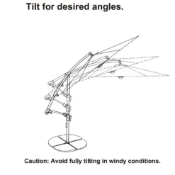 3m Overhanging Parasol - Dark Grey -Shed And Soil Sales 12888567 1714966185588741