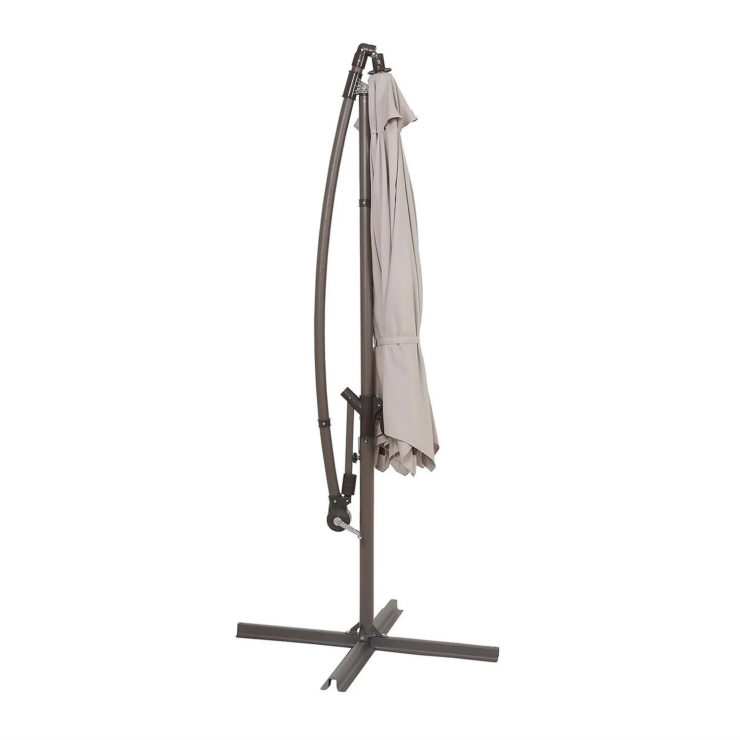 3m Overhanging Parasol - Natural 4 3m Overhanging Parasol - Natural - Image 2