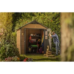 Keter Newton 7.5 X 7ft Outdoor Plastic Garden Storage Shed - Brown 21 Keter Newton 7.5 X 7ft Outdoor Plastic Garden Storage Shed - Brown -Shed And Soil Sales 12909854 1174845876264387