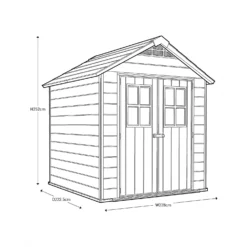Keter Newton 7.5 X 7ft Outdoor Plastic Garden Storage Shed - Brown 14 Keter Newton 7.5 X 7ft Outdoor Plastic Garden Storage Shed - Brown -Shed And Soil Sales 12909854 1554845876068481
