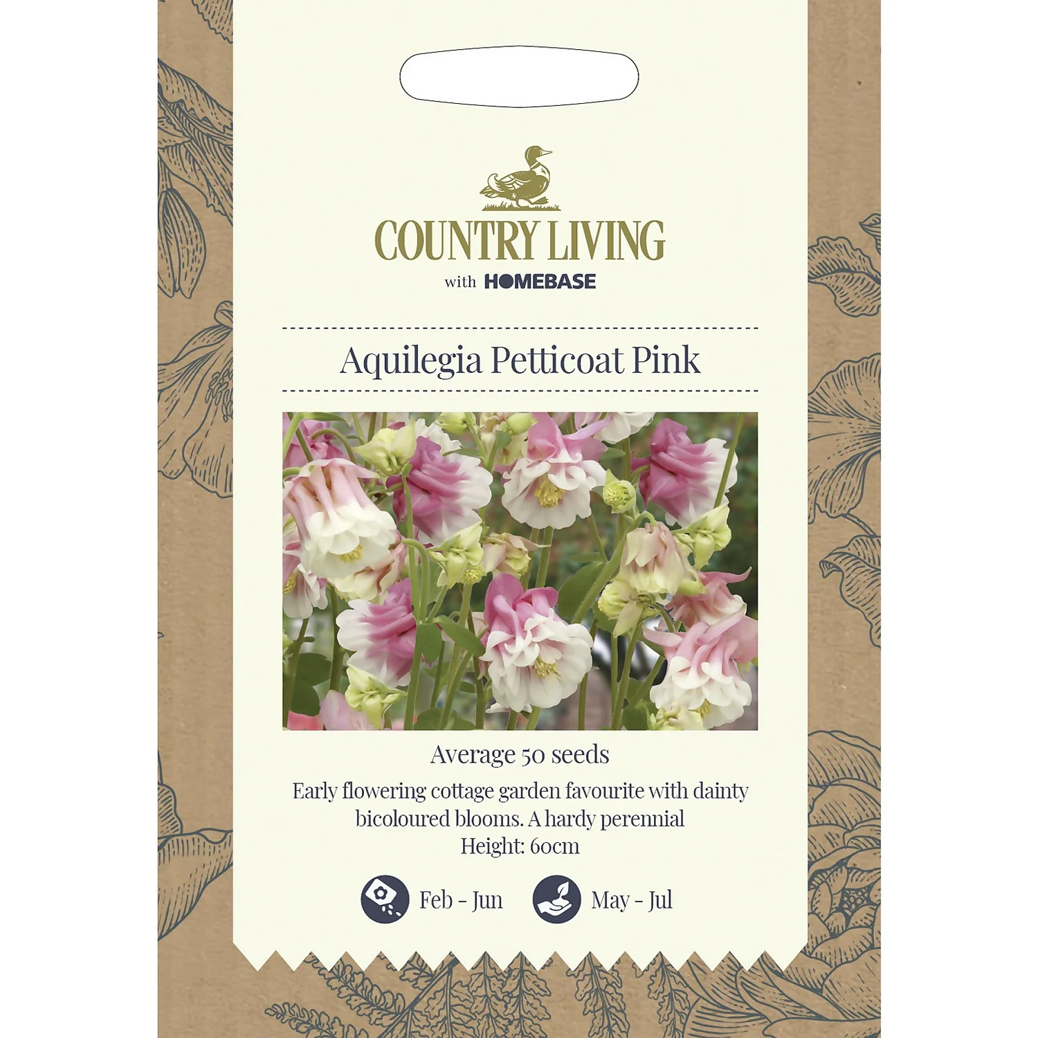 Country Living Aquilegia Petticoat Pink Seeds 3 Country Living Aquilegia Petticoat Pink Seeds