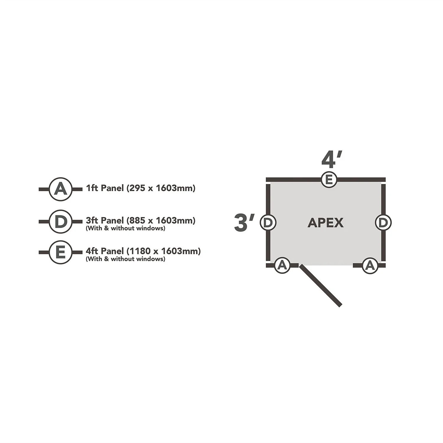 Forest 4 X 3ft Overlap Pressure Treated Apex Shed - No Window 11 Forest 4 X 3ft Overlap Pressure Treated Apex Shed - No Window - Image 9
