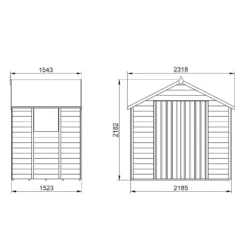 Forest Overlap Dip Treated 7x5ft Apex Shed - Double Door -Shed And Soil Sales 13129475 4504953458980752