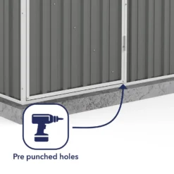 Absco 5 X 3ft Space Saver Metal Pent Shed - Grey -Shed And Soil Sales 13440827 1364929185642826