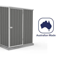 Absco 5 X 3ft Space Saver Metal Pent Shed - Grey -Shed And Soil Sales 13440827 2534929185766147