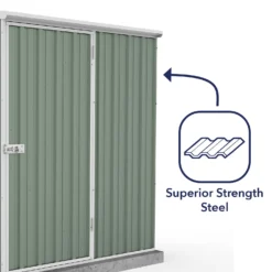 Absco 5 X 3ft Space Saver Metal Pent Shed - Green 16 Absco 5 X 3ft Space Saver Metal Pent Shed - Green -Shed And Soil Sales 13440828 4804929164412816