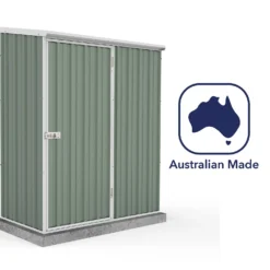 Absco 5 X 3ft Space Saver Metal Pent Shed - Green 17 Absco 5 X 3ft Space Saver Metal Pent Shed - Green -Shed And Soil Sales 13440828 9664929164479356