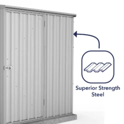 Absco 5 X 3ft Space Saver Metal Pent Shed - Zinc -Shed And Soil Sales 13440830 1614929164409117