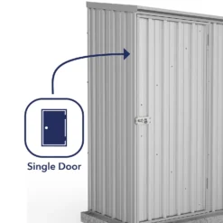 Absco 5 X 3ft Space Saver Metal Pent Shed - Zinc -Shed And Soil Sales 13440830 8944929164262603