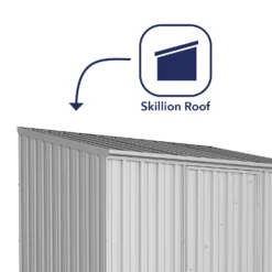 Absco 7.5 X 5ft Space Saver Metal Pent Shed - Zinc -Shed And Soil Sales 13440831 1444929185662251