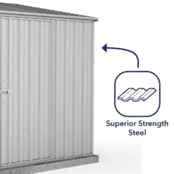 Absco 7.5 X 5ft Space Saver Metal Pent Shed - Zinc -Shed And Soil Sales 13440831 3454929185766519