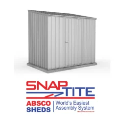 Absco 7.5 X 5ft Space Saver Metal Pent Shed - Zinc -Shed And Soil Sales 13440831 7294929185474976