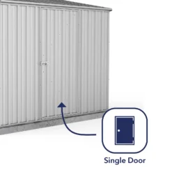 Absco 7.5 X 5ft Space Saver Metal Pent Shed - Zinc -Shed And Soil Sales 13440831 7744929185711439