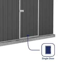 Absco 7.5 X 5ft Space Saver Metal Pent Shed - Grey 15 Absco 7.5 X 5ft Space Saver Metal Pent Shed - Grey -Shed And Soil Sales 13440833 1294945449524718