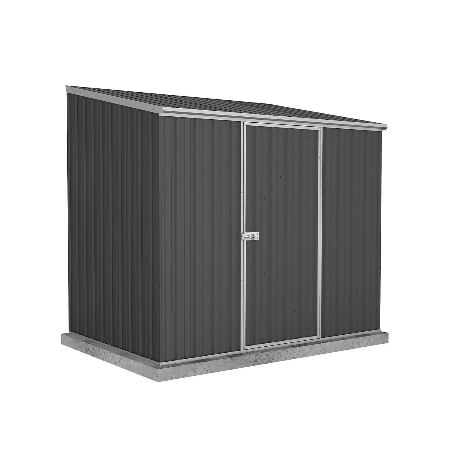 Absco 7.5 X 5ft Space Saver Metal Pent Shed - Grey 3 Absco 7.5 X 5ft Space Saver Metal Pent Shed - Grey