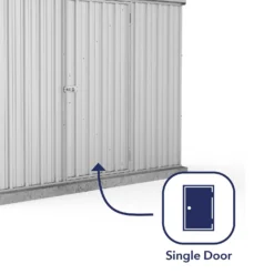 Absco 7.5 X 3ft Space Saver Metal Pent Shed - Zinc 14 Absco 7.5 X 3ft Space Saver Metal Pent Shed - Zinc -Shed And Soil Sales 13440836 1685027360486166