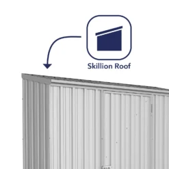 Absco 7.5 X 3ft Space Saver Metal Pent Shed - Zinc 13 Absco 7.5 X 3ft Space Saver Metal Pent Shed - Zinc -Shed And Soil Sales 13440836 1835027360464161