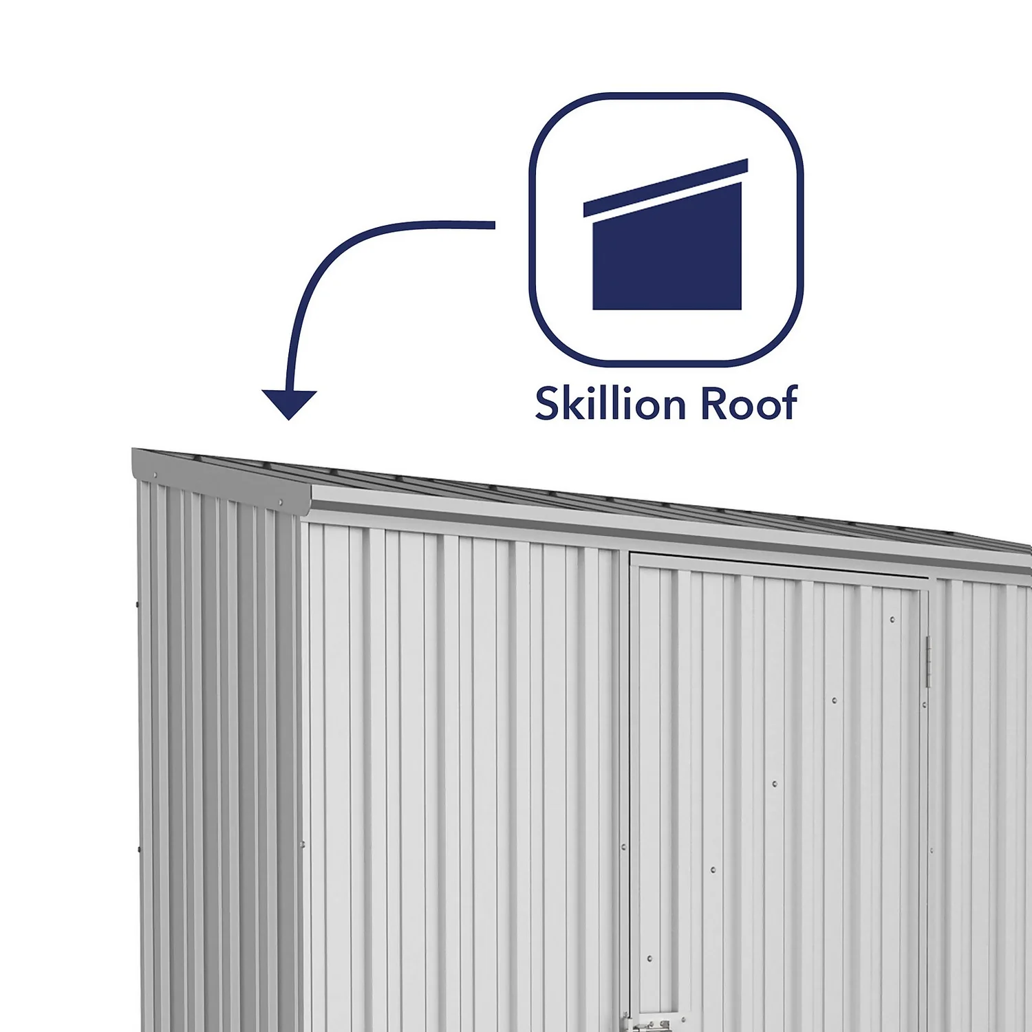 Absco 7.5 X 3ft Space Saver Metal Pent Shed - Zinc 6 Absco 7.5 X 3ft Space Saver Metal Pent Shed - Zinc - Image 4