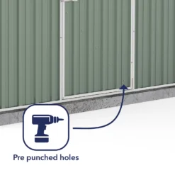 Absco 7.5 X 5ft Space Saver Metal Pent Shed - Green -Shed And Soil Sales 13440838 1804929186281736