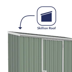 Absco 7.5 X 3ft Space Saver Metal Pent Shed - Green -Shed And Soil Sales 13440840 1384929186087726