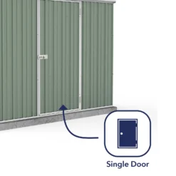 Absco 7.5 X 3ft Space Saver Metal Pent Shed - Green -Shed And Soil Sales 13440840 4124929186148455