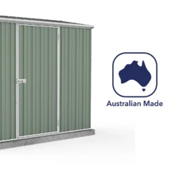 Absco 7.5 X 3ft Space Saver Metal Pent Shed - Green -Shed And Soil Sales 13440840 7734929186337515