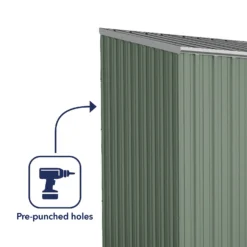 Absco 10 X 5ft Space Saver Metal Pent Shed - Green -Shed And Soil Sales 13440844 2034929185692095