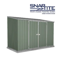 Absco 10 X 5ft Space Saver Metal Pent Shed - Green -Shed And Soil Sales 13440844 2134929185801898