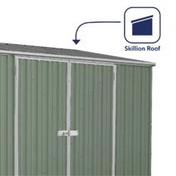 Absco 10 X 5ft Space Saver Metal Pent Shed - Green -Shed And Soil Sales 13440844 2144929185574147