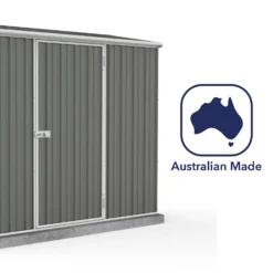 Absco 7.5 X 3ft Space Saver Metal Pent Shed - Grey -Shed And Soil Sales 13440845 1654929185828823