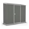 Absco 7.5 X 3ft Space Saver Metal Pent Shed - Grey -Shed And Soil Sales 13440845 7464929185406117
