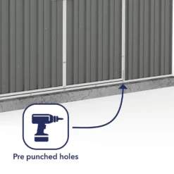 Absco 10 X 5ft Regent Metal Apex Shed - Grey -Shed And Soil Sales 13440854 6314929164404992