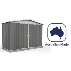 Absco 10 X 5ft Regent Metal Apex Shed - Grey -Shed And Soil Sales 13440854 7074929164527527