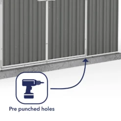 Absco 10 X 7ft Regent Metal Apex Shed - Grey -Shed And Soil Sales 13440855 1464931188578768